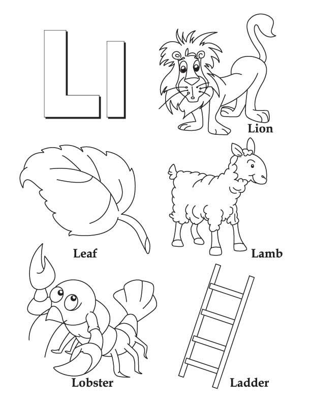 My A to Z Coloring Book Letter L coloring page