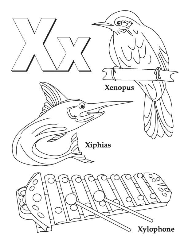 My A to Z Coloring Book Letter X coloring page