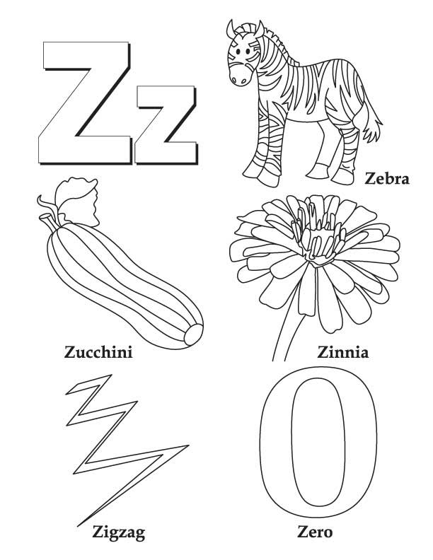 My A to Z Coloring Book Letter Z coloring page