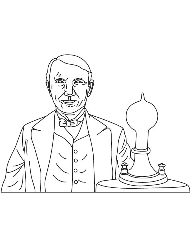 Thomas Alva Edison coloring page