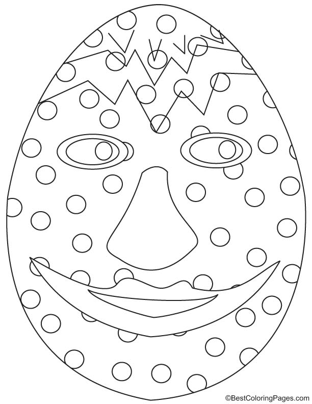 Easter egg coloring page 7