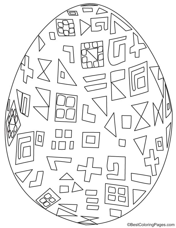 Easter egg coloring page 5