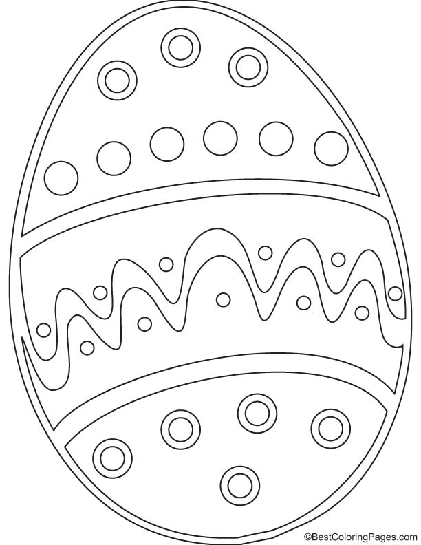 Easter egg coloring page 1