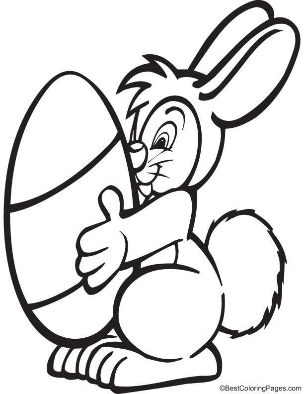 Easter hunt coloring page