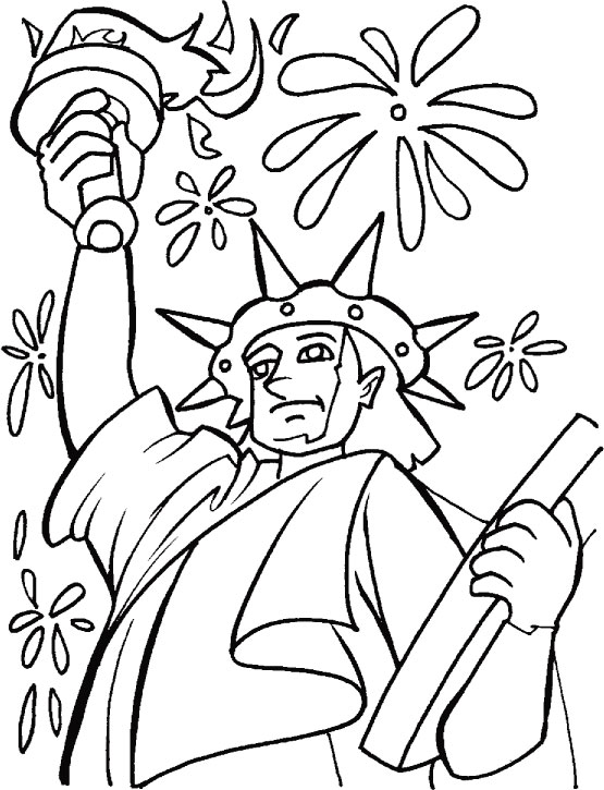 Statue of liberty coloring page