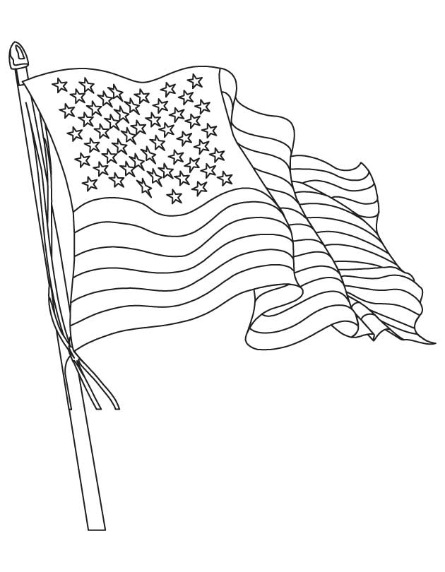 The American Flag coloring page