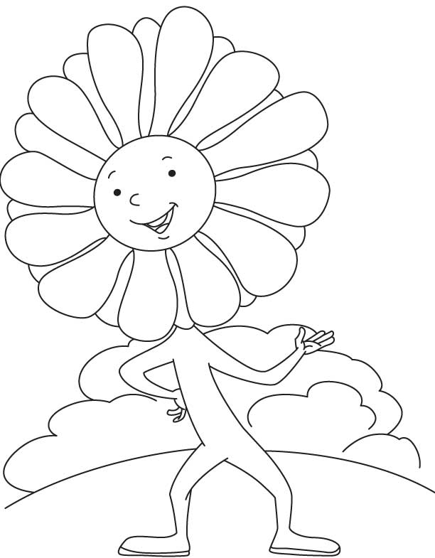 Aster aster coloring page