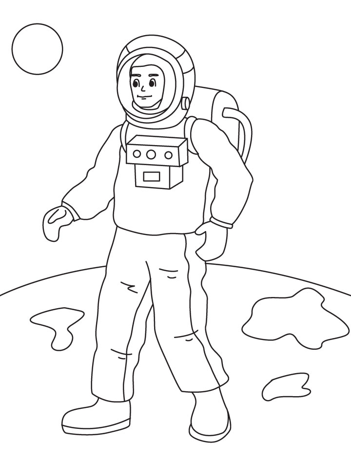 Astronauts coloring page