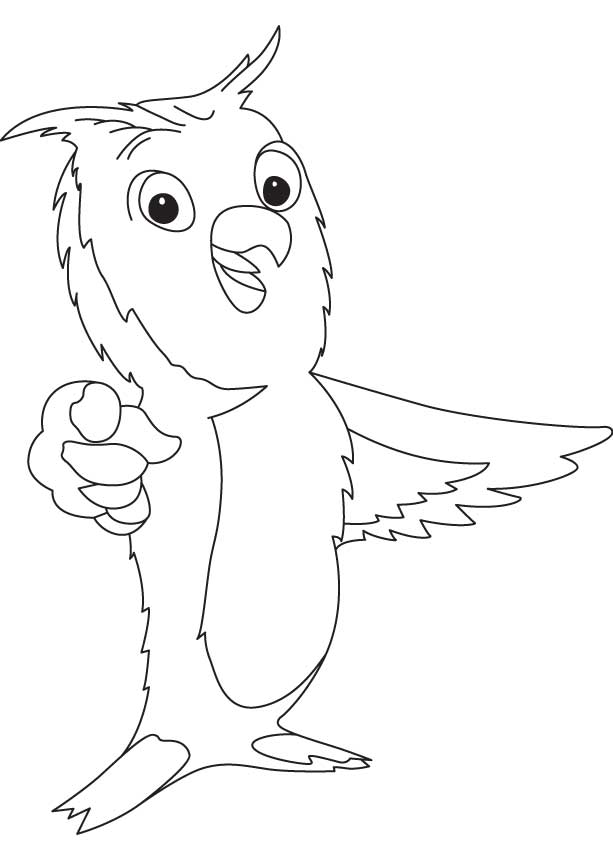 Burrowing owl coloring page