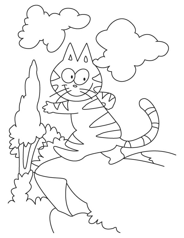 Catch-me!-If-you cat coloring pages