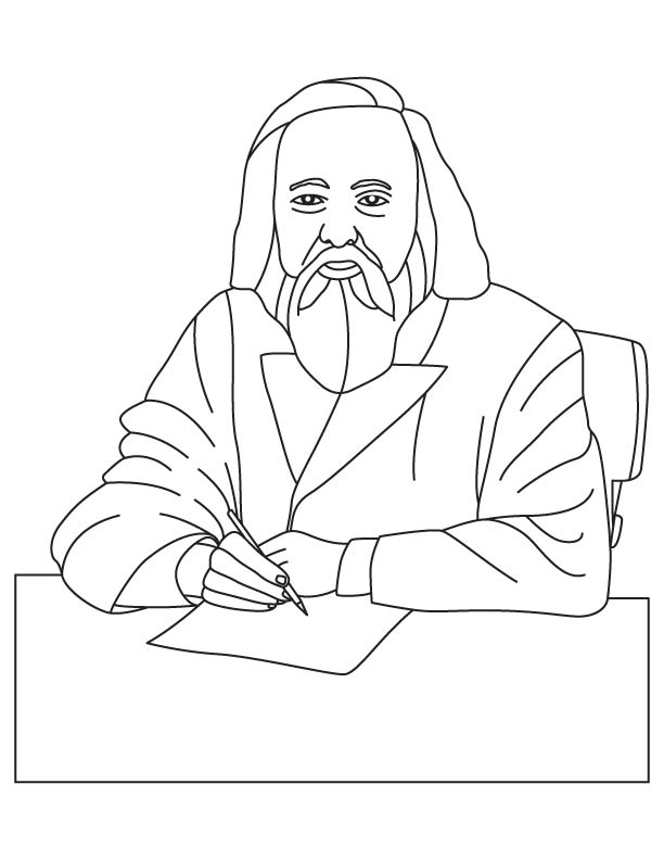 Dmitri Mendeleev coloring pages