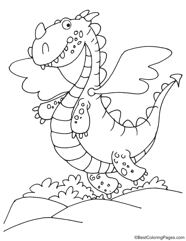 Dragon fly coloring page