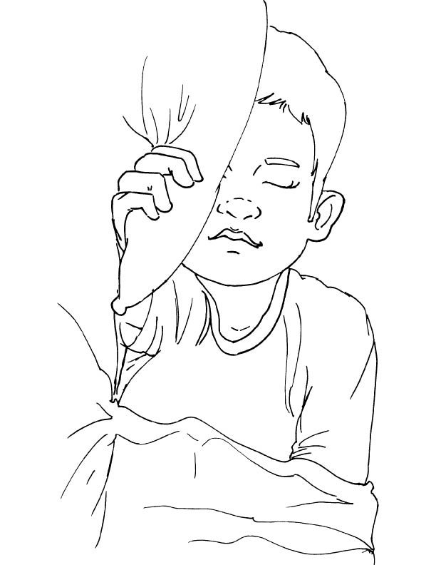 Early to bed coloring page
