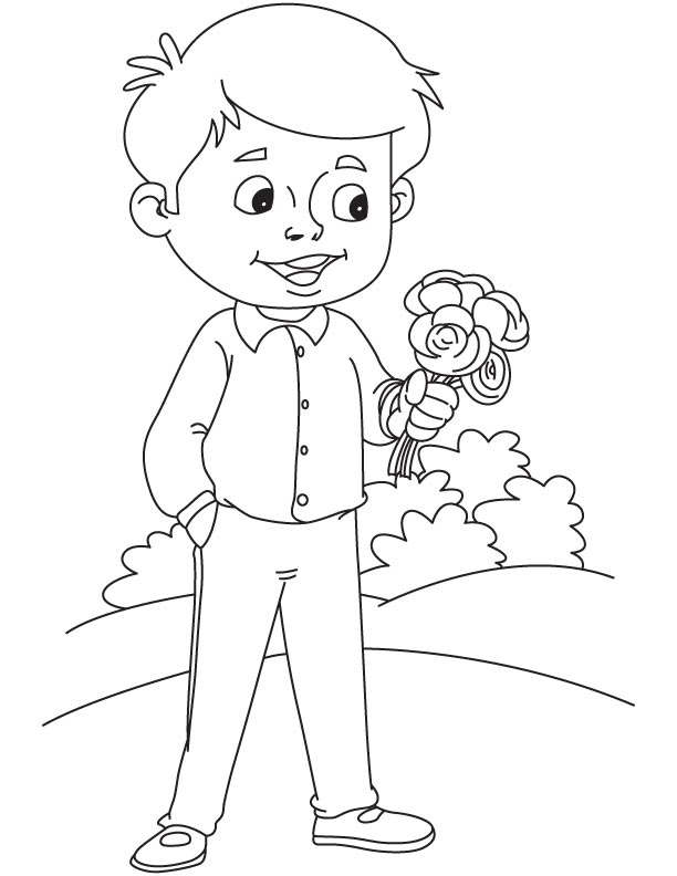 Gardenia lover jack coloring page