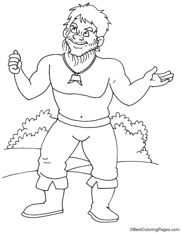 Ispolin a legendary giant coloring page