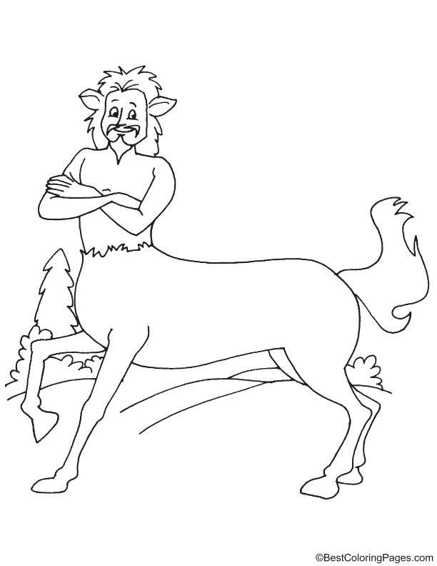 Ugly centaur coloring page