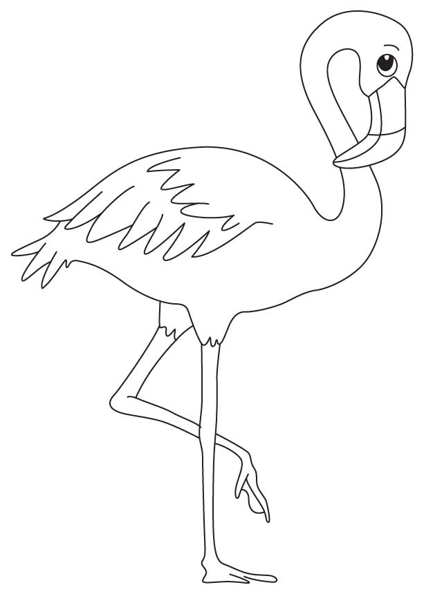 A wading bird coloring page