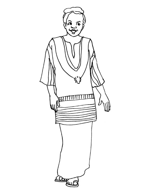 African woman in traditional dress