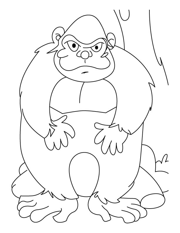The most senior ape coloring pages