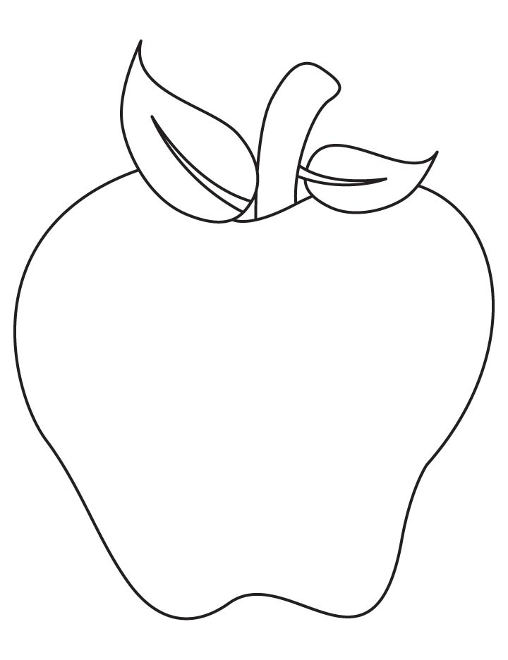 Apple art coloring page