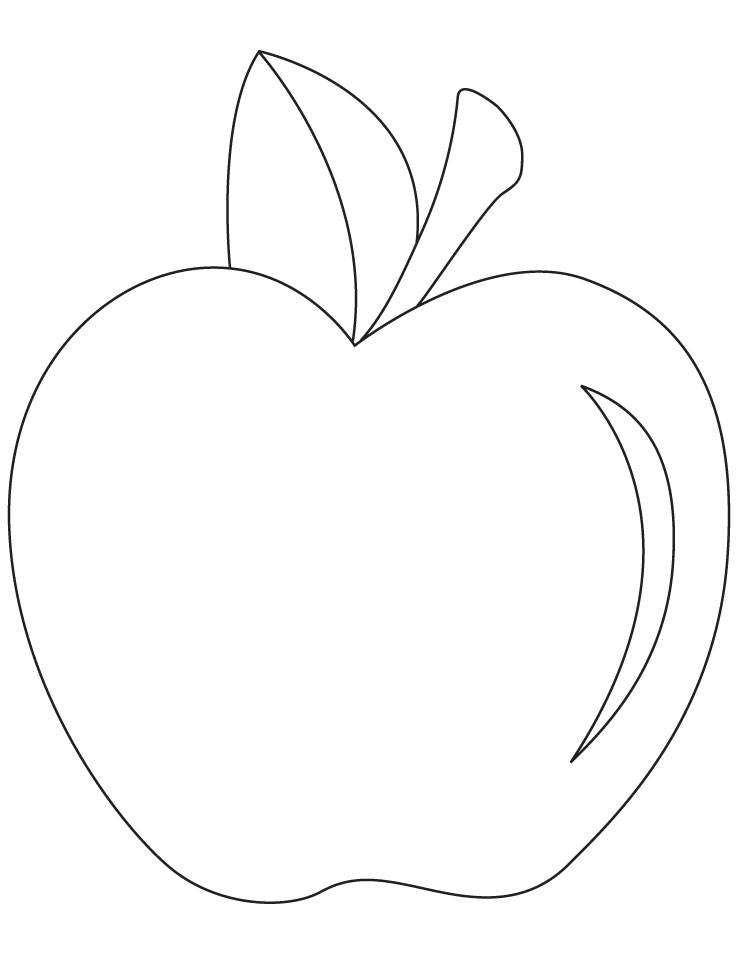 Apple coloring picture