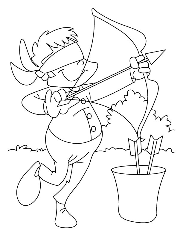 Sound judging archery coloring page