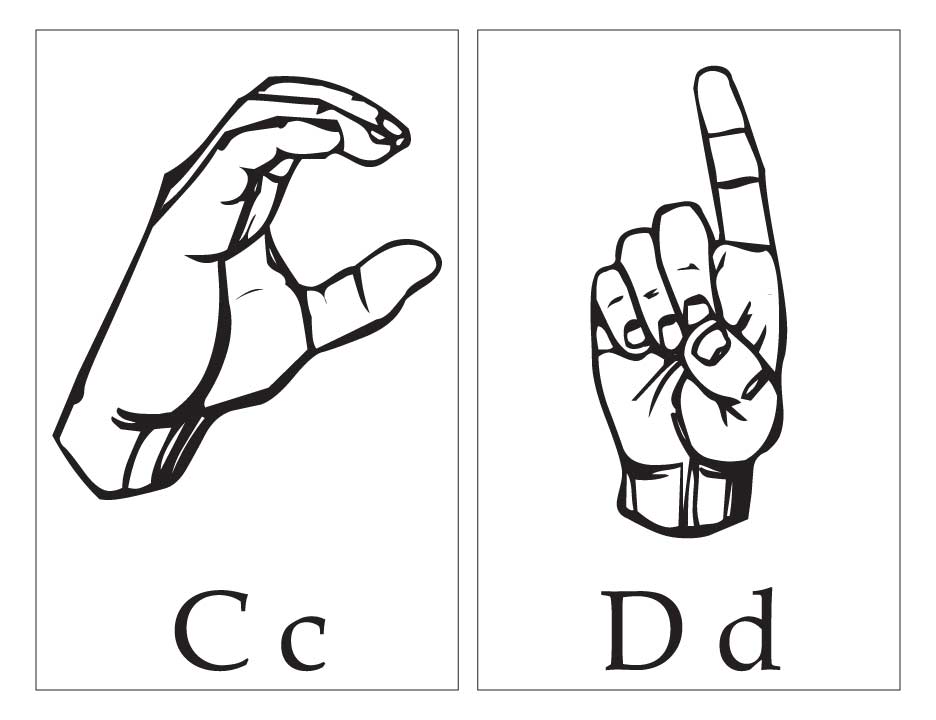 ASL with capital and small letter Cc Dd