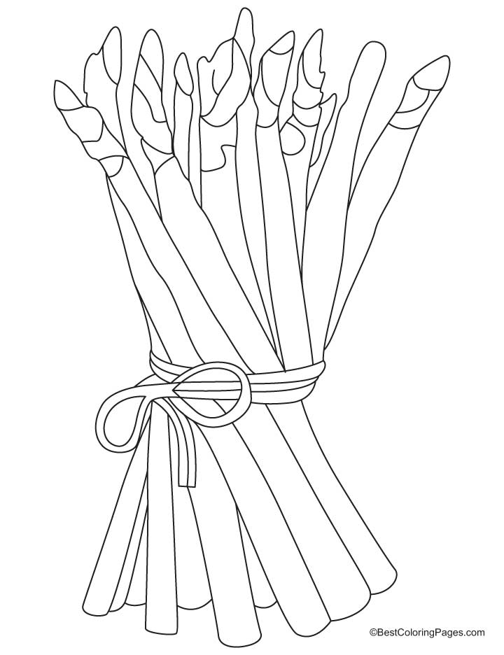 Bunch of asparagus coloring pages