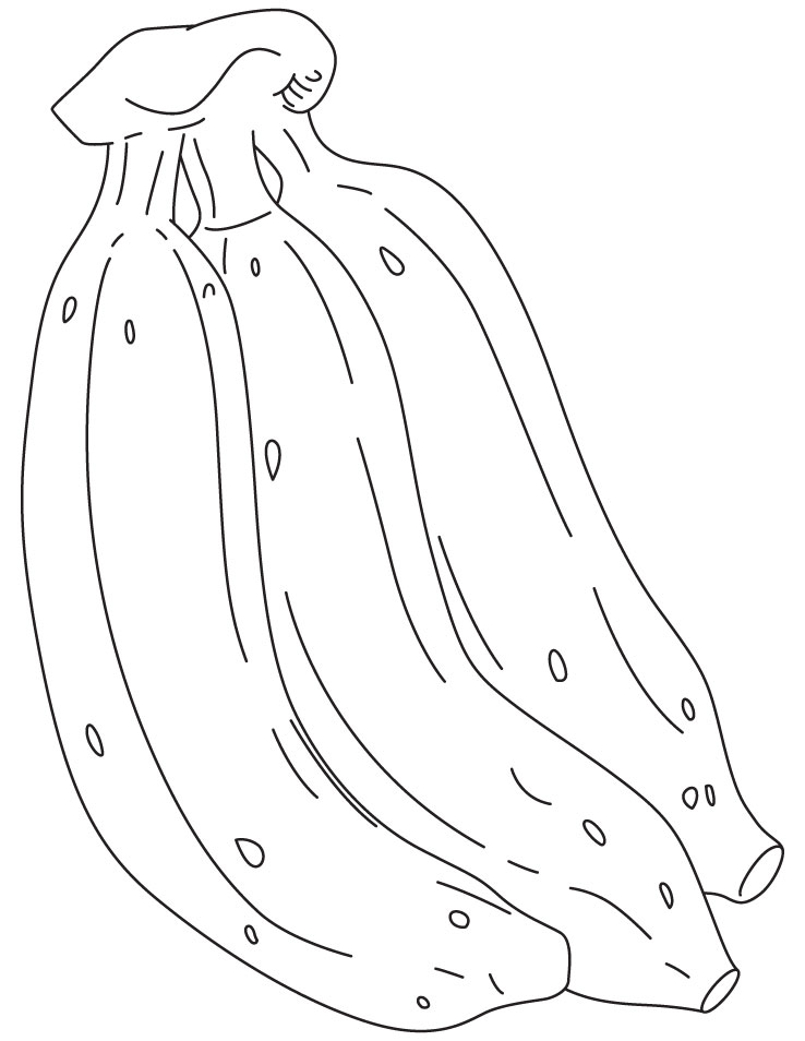 Bunch of bananas coloring pages