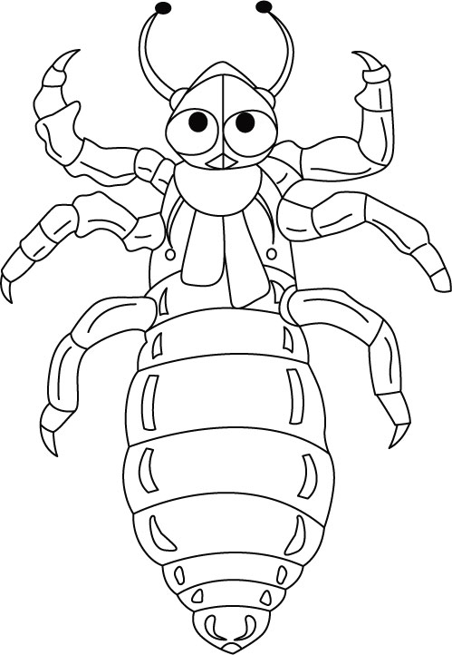 Superman bed bug-sucks human blood coloring pages