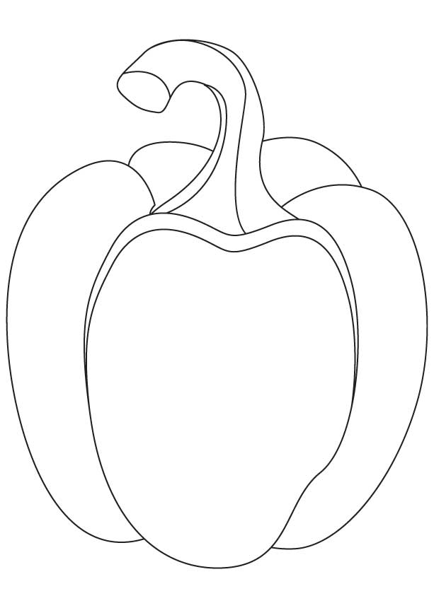 Bell pepper coloring pages