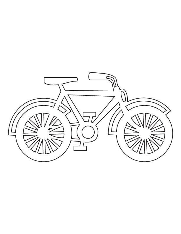 Bicycle coloring picture