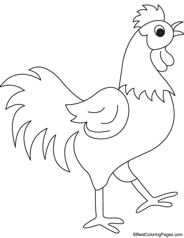 Booster rooster coloring page