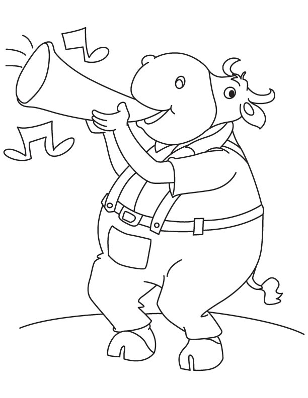 Buffalo announcing coloring page