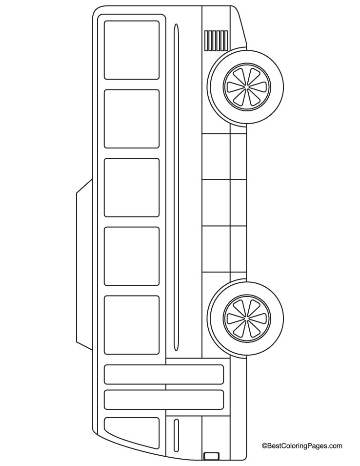 Bus is a convenient mode of transport coloring page