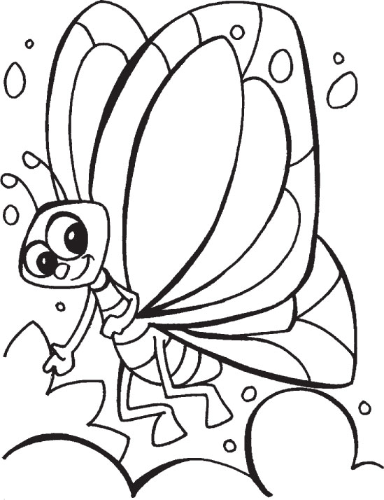 bubbly butterfly coloring pages