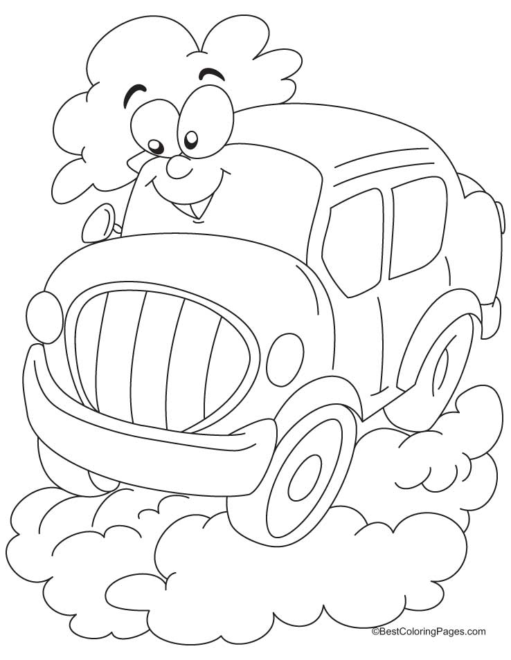 Cartoon car coloring pages