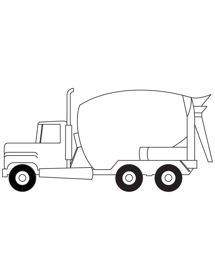 Cement truck coloring pages