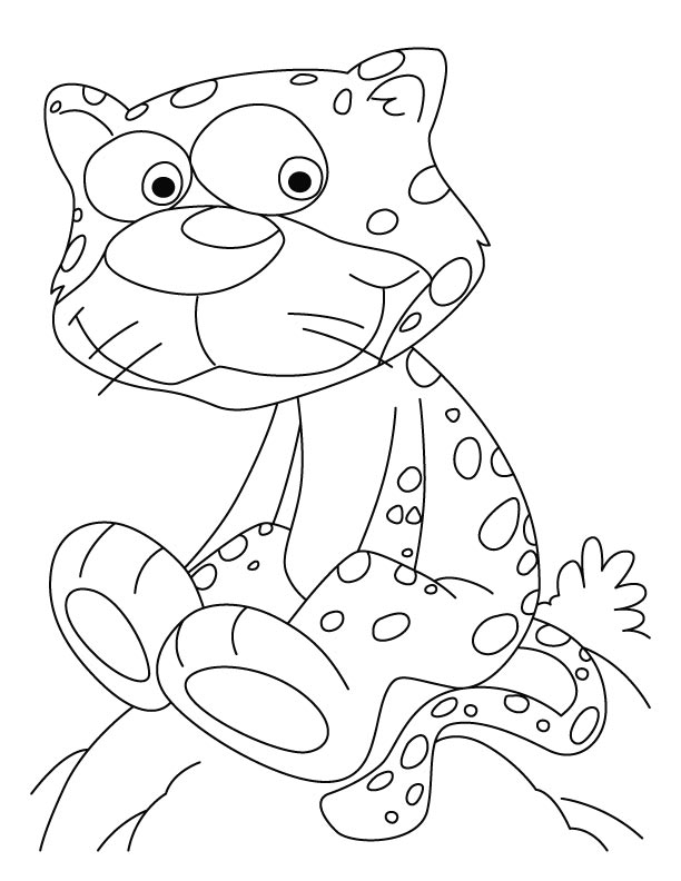 Cheetah pose coloring pages