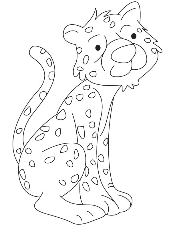 Cheetah cub coloring page