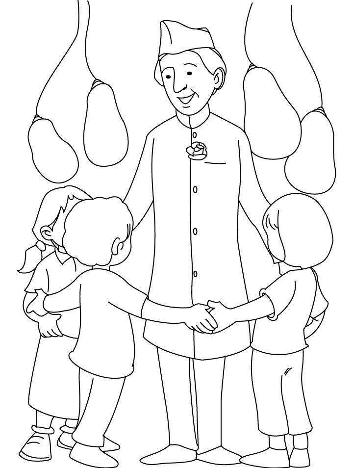 Jawahar Lal Nehru coloring page