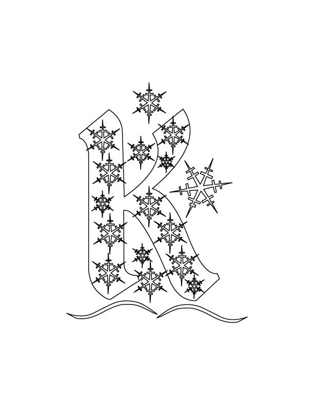 Christmas Alphabet K Coloring Pages