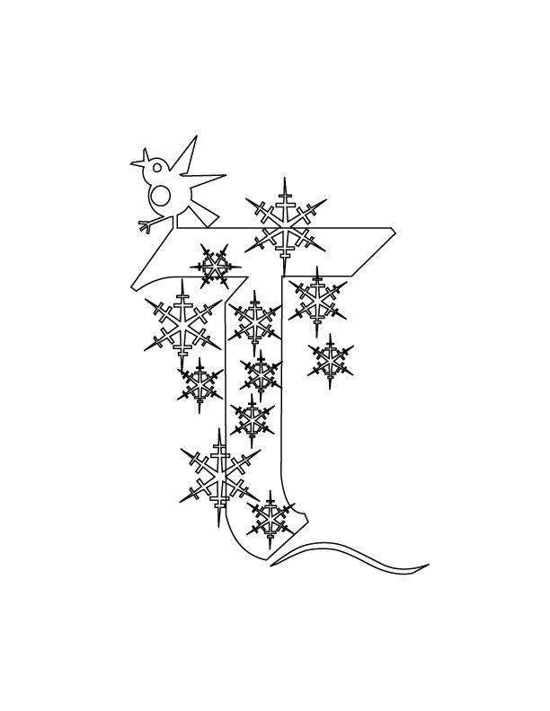 Christmas Alphabet T Coloring Pages