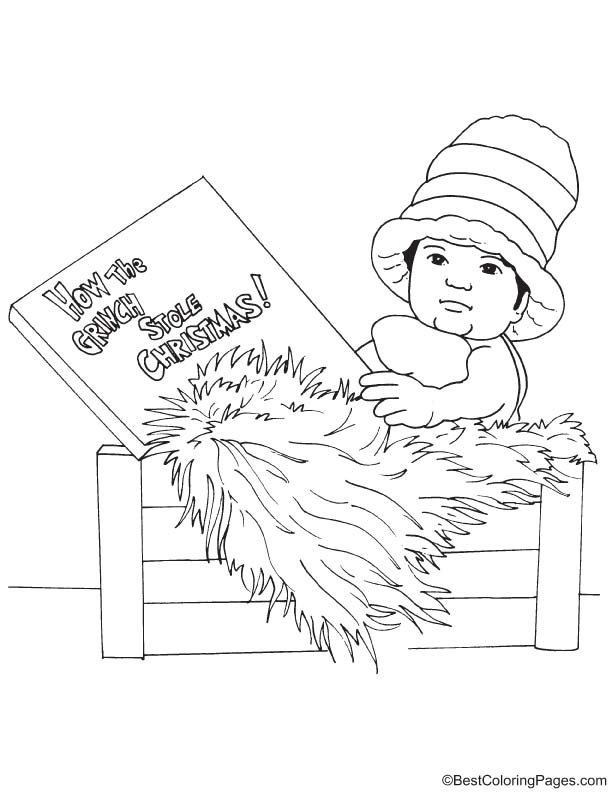 Christmas boy coloring page