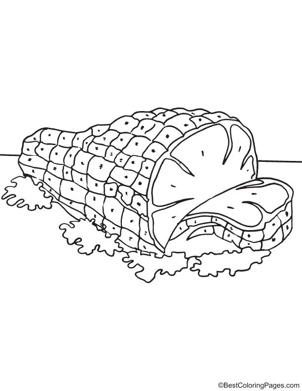 Christmas ham coloring page