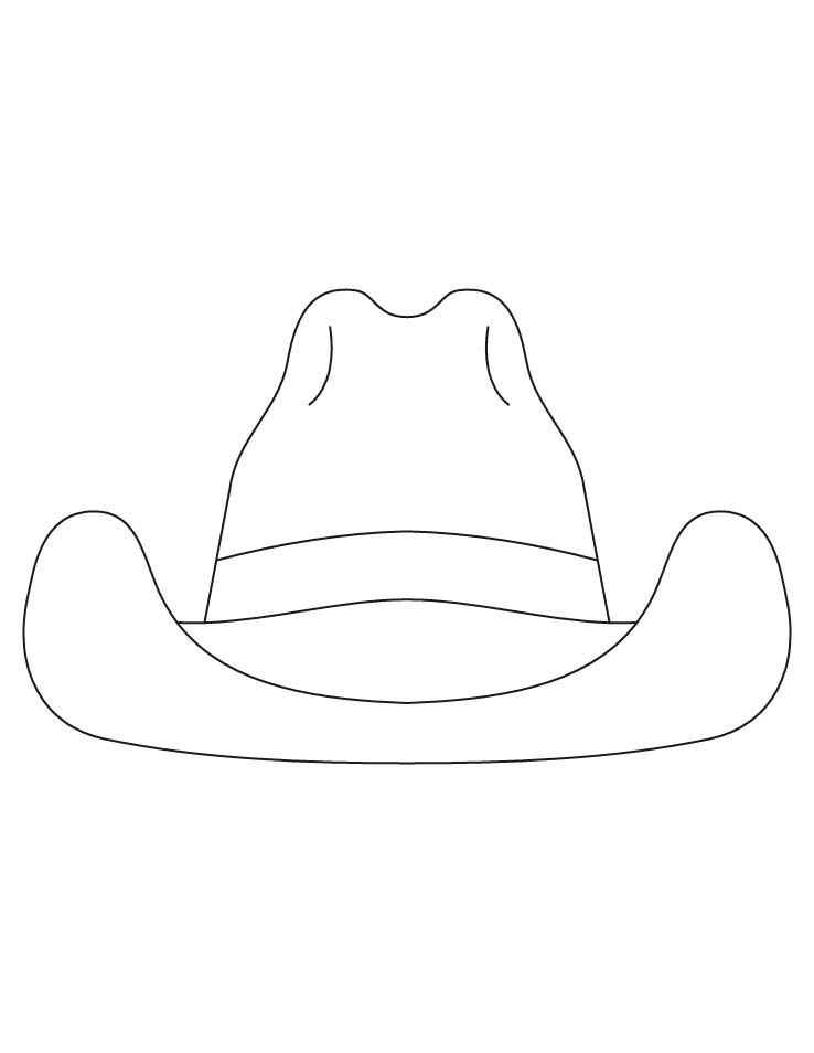 Cow boy hat coloring pages