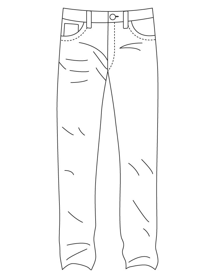 Denim jeans coloring pages