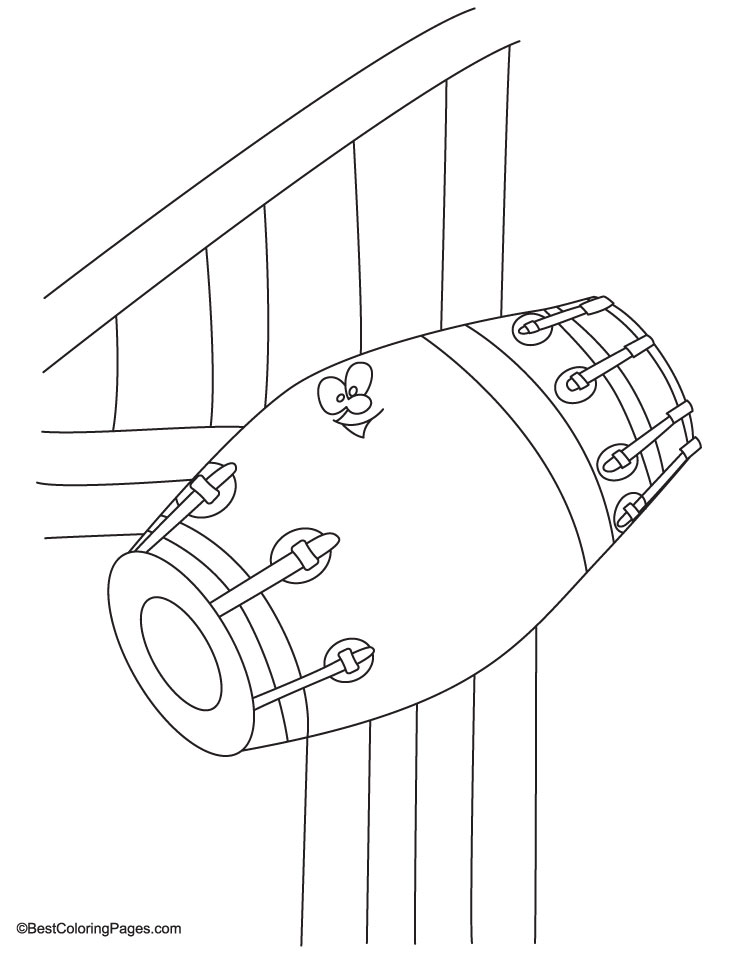 dholak coloring page