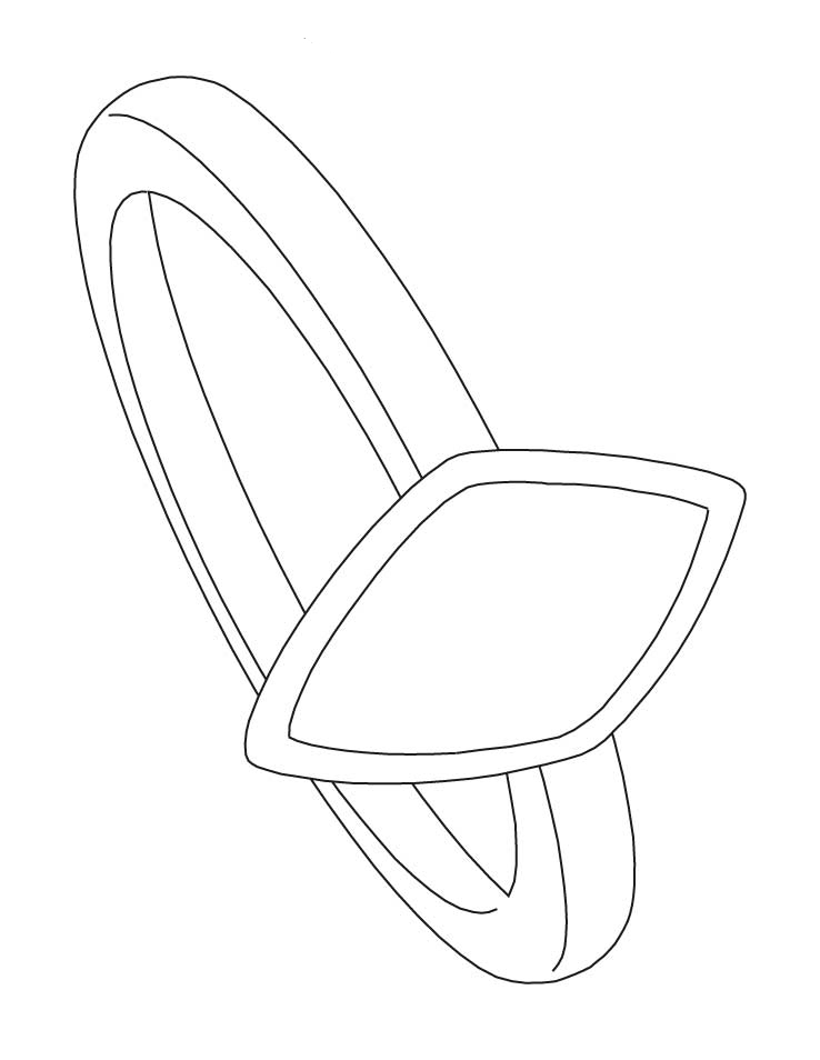 Diamond ring coloring pages