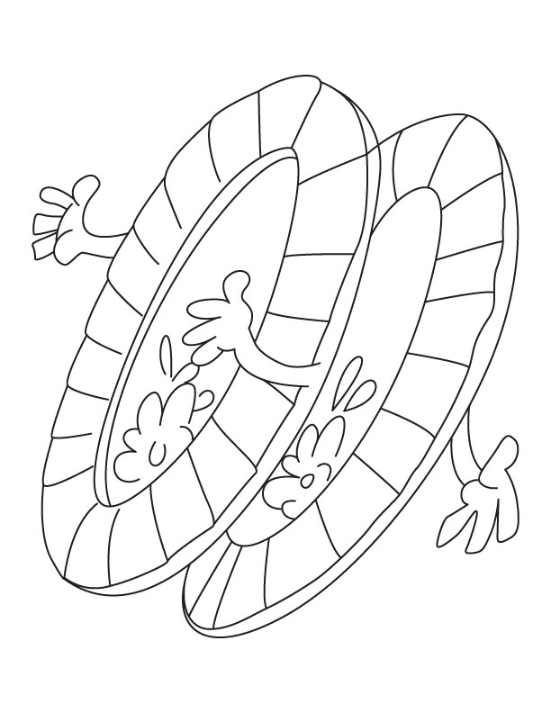 Dinner plate coloring page